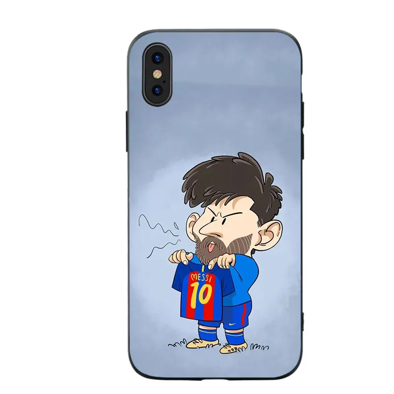 RKQ футбол Месси Mbappe Neymar Мягкий силиконовый чехол для телефона для iPhone 5S, SE 6 6S 7 8 Plus X XS XR 11 Pro Max TPU чехол
