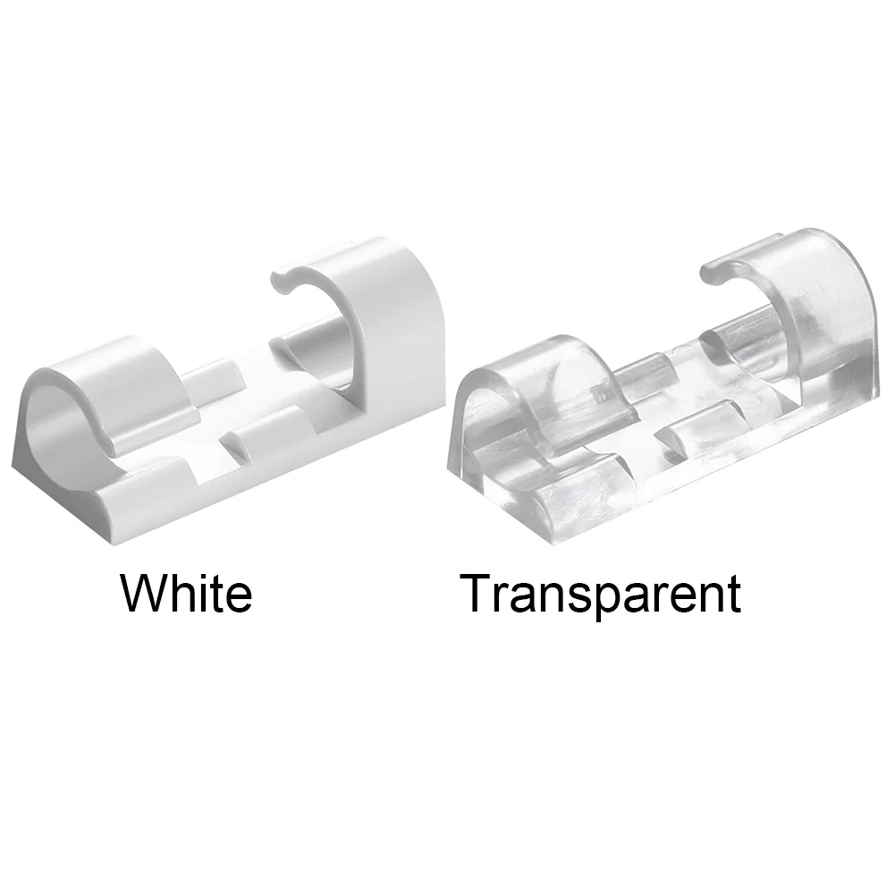 Cable Clip Fixed Space Saving Fasteners Office Organiser Management Self Adhesive Wire Holder Desk Wall Buckle Clamp