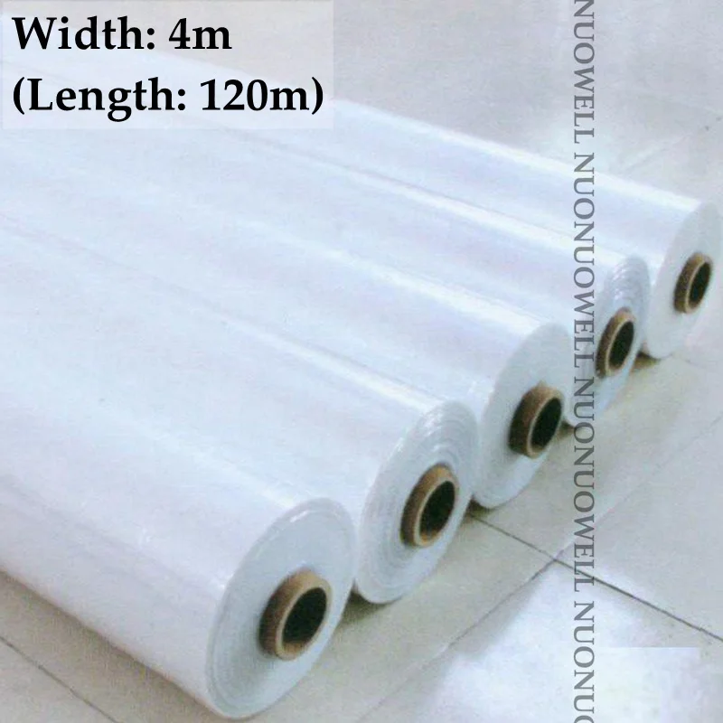 Width 4m L-120m 150 м/рулон 0,08 мм утолщенная сельскохозяйственная пленка непромокаемый брезент теплица PE пластиковая пленка садовое растение сохраняет тепло пленка - Цвет: Width 4m L-120m