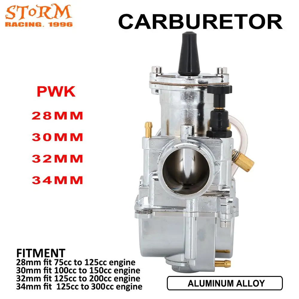 Мотоцикл Белый кабель дроссель Карбюратор Carb Carburador для PWK 28 30 32 34 Скутер ATV Quad Pit Горный мотоцикл 75-300CC двигатель