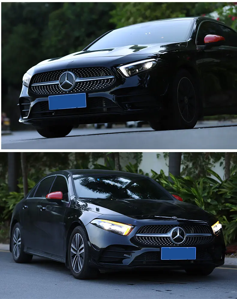 2 шт.~ 2021y автомобильный bupmer головной светильник для Mercedes Benz W177 головной светильник A180 A200 автомобильные аксессуары светодиодный DRL Противотуманные фары для W177 фары