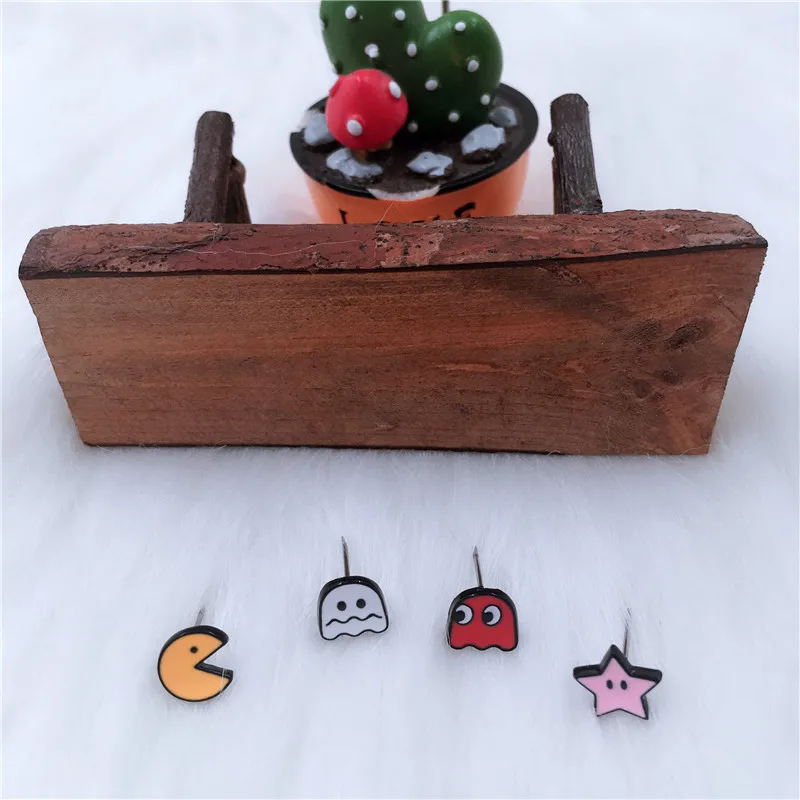 EUPNHY 20 шт всего 80 шт Pac-Man и Phantom Post милые серьги-гвоздики гипоаллергенно серьги ювелирные подарки