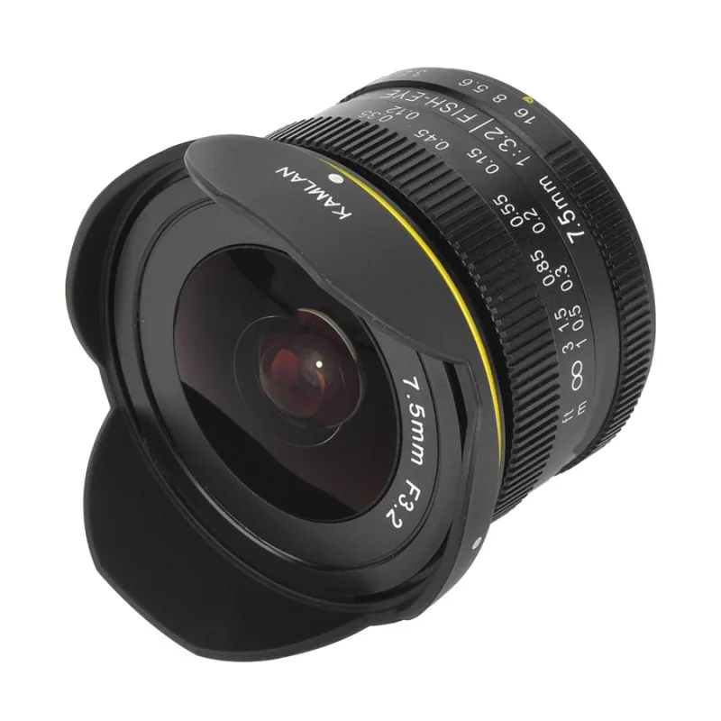 

7.5mm Fixed-focus Wide Aperture F3.2 Fisheye Lens Wide Angle Camera M4/3-mount Wide Angle Lens Large Aperture Lens