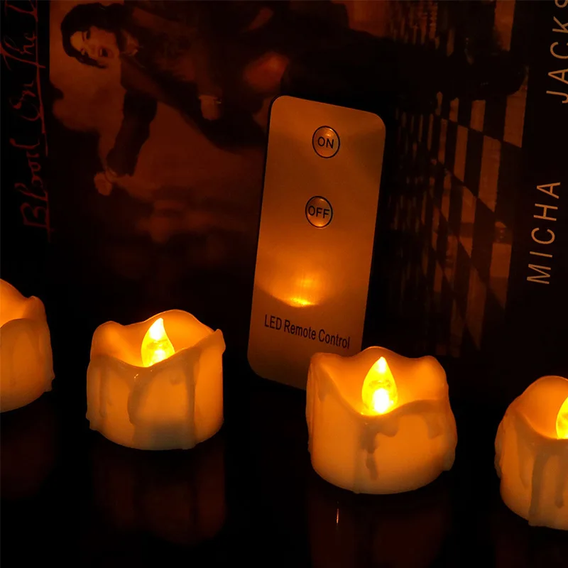 

12Pcs LED Candles Battery Powered Flash Remote Control Realistic Flameless to Create a Romantic Environment For Party Wedding
