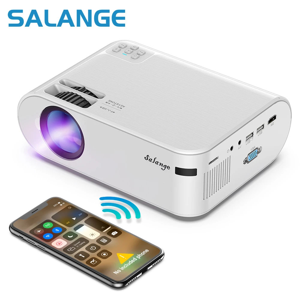 projector slides Salange P62 Mini Projector for Home Movies, Support 1080P Full HD Projetor Outdoor Theater 2800 Lumens Proyector Video Beamer best projector