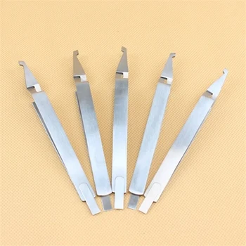 

1Pcs Stainless Steel Orthodontic Bracket Dental Tweezers Serrated Holder Tools Bonding Whiteness Caring InstrumentsTeeth
