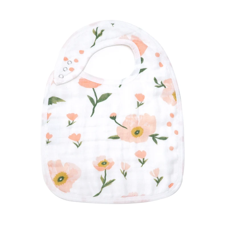 Pink flower Аксессуары для новорожденных мальчиков бандана для девушки нагрудники милый мультфильм животных печати слюнявчик полотенце Ланч кормления slabbetjes младенческой - Цвет: Pink flower
