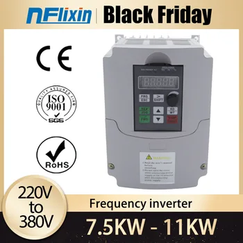 

VFD 5.5kw/7.5kw 220 single phase INPUT and three phases 380v output Frequency inverter for motor