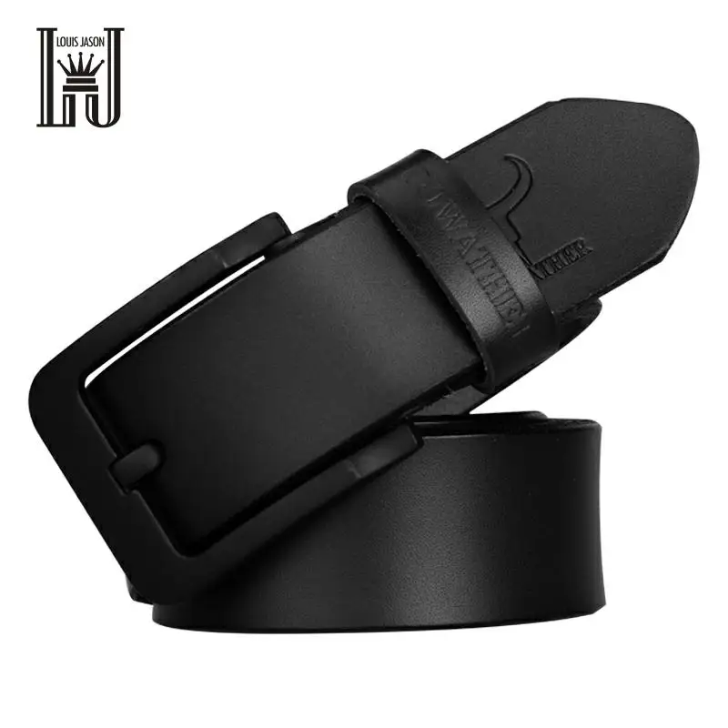 Луи Джейсон мужской ремень кожаный модный ретро высокое качество черная пряжка