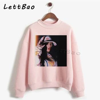 

Billie Eilish Long Hoodie Oversized Aesthetic Punk Streetwear Bluzy Gothic Women Hoodies Clothes Harajuku Women Sweatshirt 2019