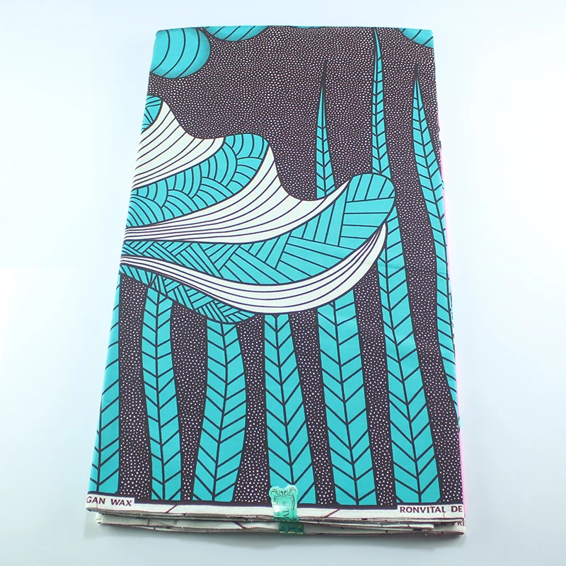Cotton Wax Prints Fabric Ankara Batik Real Wax High Quality 6 yards African Fabric for Party Dress