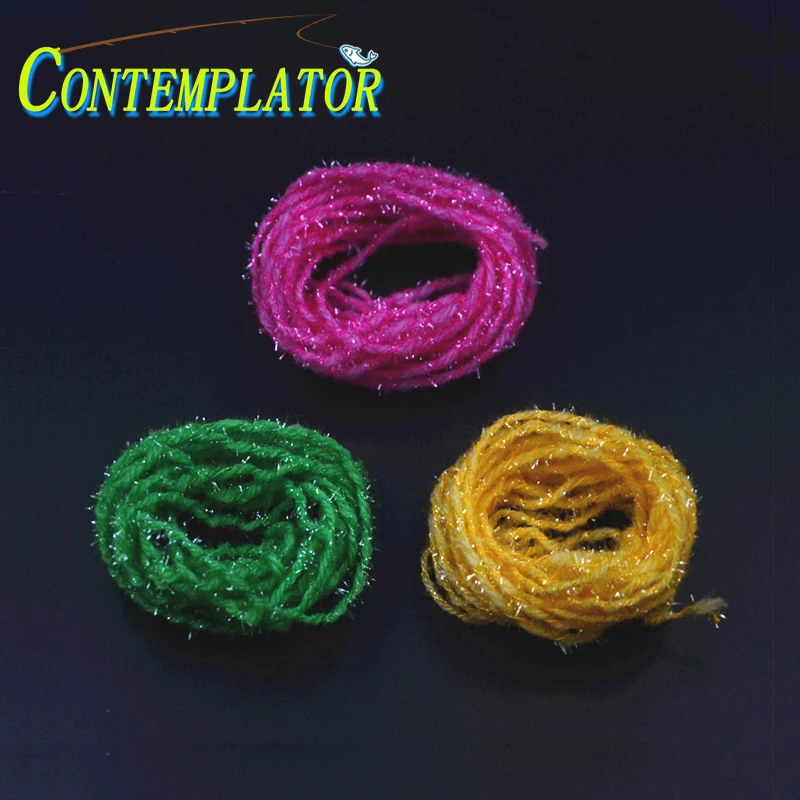 4 Ярда вязание мушек голографические оттенки Хрустальная нить растяжки морские