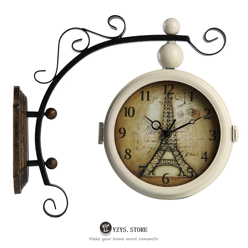 Американские двойные настенные часы для гостиной европейские ретро