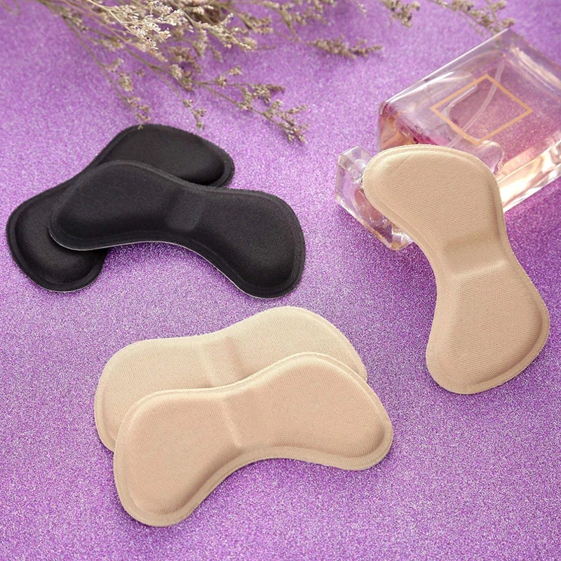 2Pcs Heel Insoles Pain Relief Cushion Anti-wear Adhesive Feet Care Pads Insert Heel Sticker Liner Grips Crash Insole Patch
