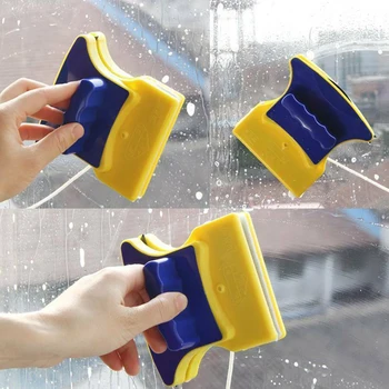 

1PC Blue Magnetic Window Brush Double Side Window Glass Cleaner Portable Household Cleaning Tools High Quality