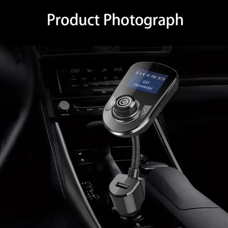 1,77 дюймов Bluetooth fm-передатчик радио передатчик Handsfree автомобильный комплект автомобильный аудио адаптер MP3-плеер Автомобильное зарядное устройство
