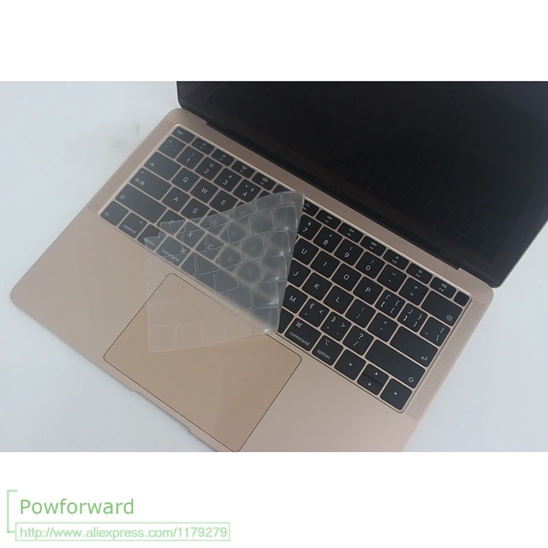 Silicone Laptop Korean Keyboard Cover Skin for MacBook Newest Air 13" Release A1932 with Retina Display - Цвет: Clear