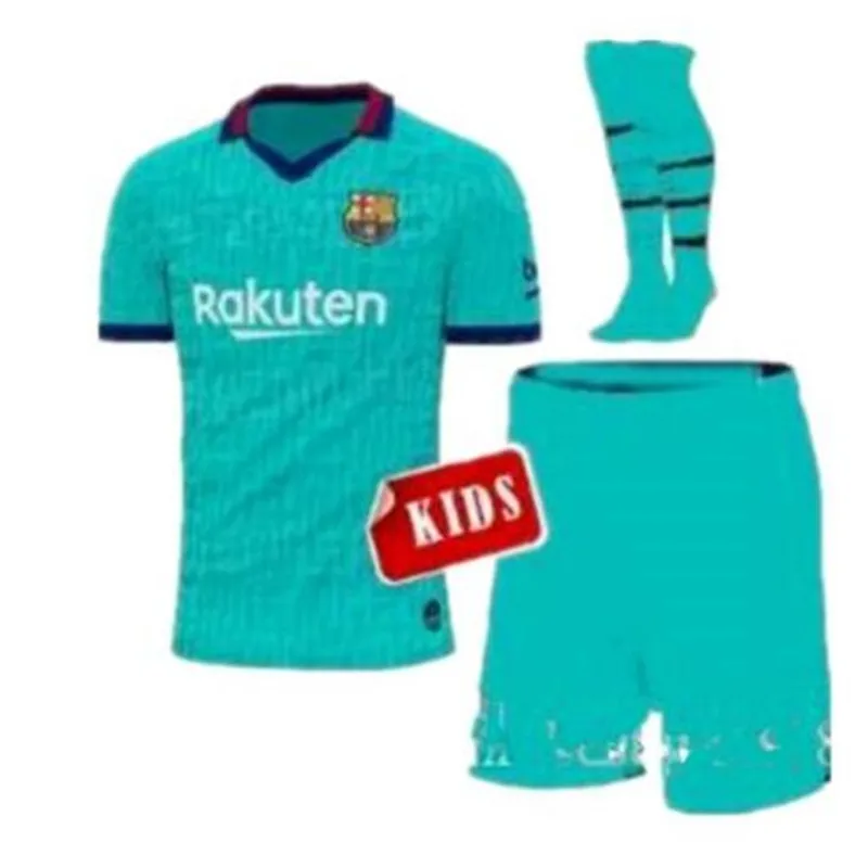 Детский комплект+ носки; коллекция года; футболка для футбола F. DE JONG GRIEZMANN MESSI SUAREZ ARTHUR COUTINHO VIDAL 19/20; детская рубашка - Цвет: KIDS