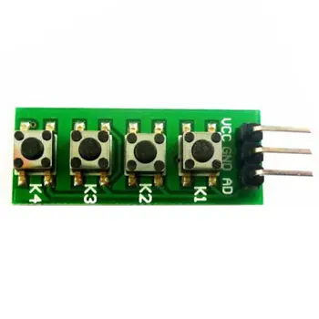 

4 Button Ad Button Module Button Switch for Arduino Analog Electronic Building Block Kc11B04 4-Button Common Cathode Key Module