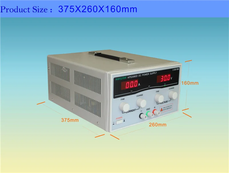 2 шт. Wanptek KPS3060D Регулируемый с переключателями высокой мощности постоянного тока блок питания 0-30 в 0-60A вход AC220