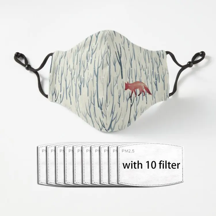 Зимняя деревянная Маска унисекс Гоку Пылезащитная Роскошная Тканевая для лица с