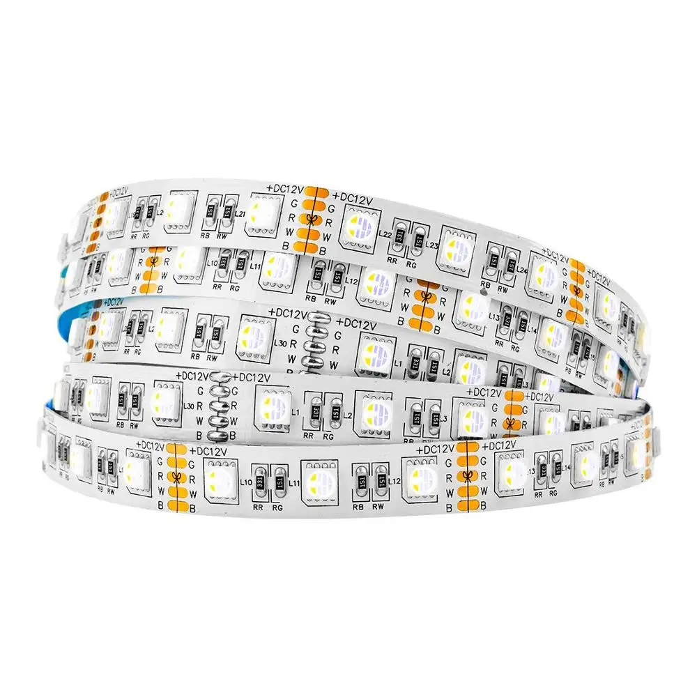 16.4ft 5 м 5050 RGBWW 4 в 1 RGB+ теплый Whtie STRI смешанный цвет 60 светодиодов/м IP30 не водонепроницаемый 300 Светодиодная лента лампы JK369