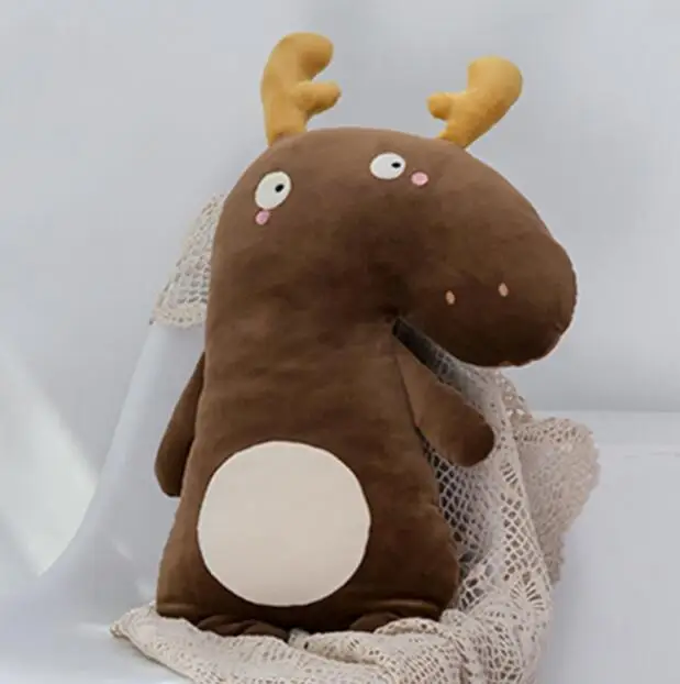 45cm cute dinosaur plush animal panda pig lion fox plush toy Toys For Children Girl Pillow Birthday Gifts - Цвет: Темно-серый