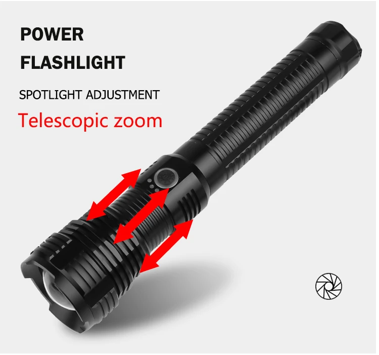 Самый мощный светодиодный фонарь с приближением XHP70 USB Перезаряжаемый водонепроницаемый фонарь 18650 26650 для рыбалки и кемпинга