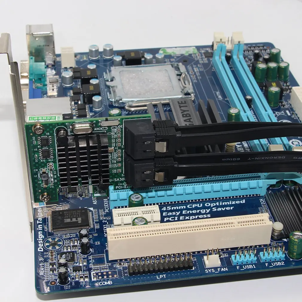 SA3004 4 порта 6G PCI-E к SATA3.0 Riser Card PCI Express к SATA 3,0 Miner SSD IPFS адаптер с большим радиатором для Майнинг Биткойн