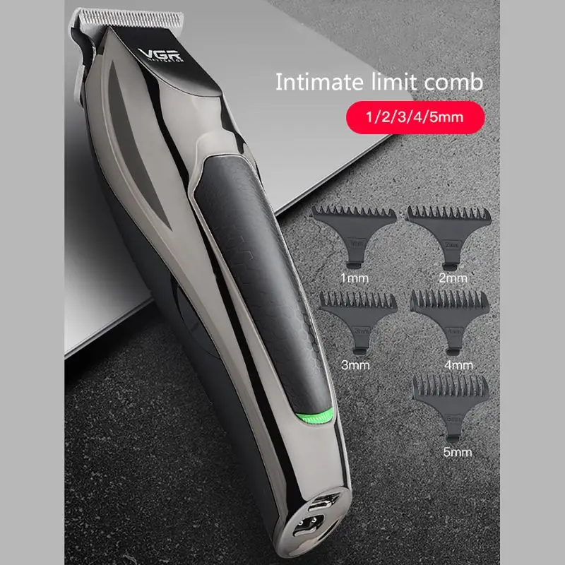  White Nick Engraving Cutter Head Hair Clipper Rechargeable Hair Trimmer Professional Razor for Barb