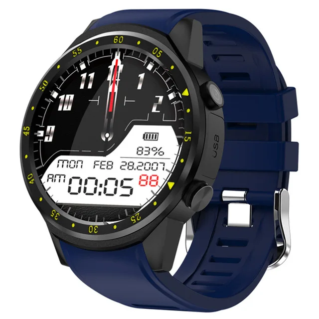 Blue Timewolf gps умные часы, sim 2G сеть IP68 Водонепроницаемый трекер сердечного ритма трекер сна фотография Смарт часы для Android IOS - Цвет: Blue