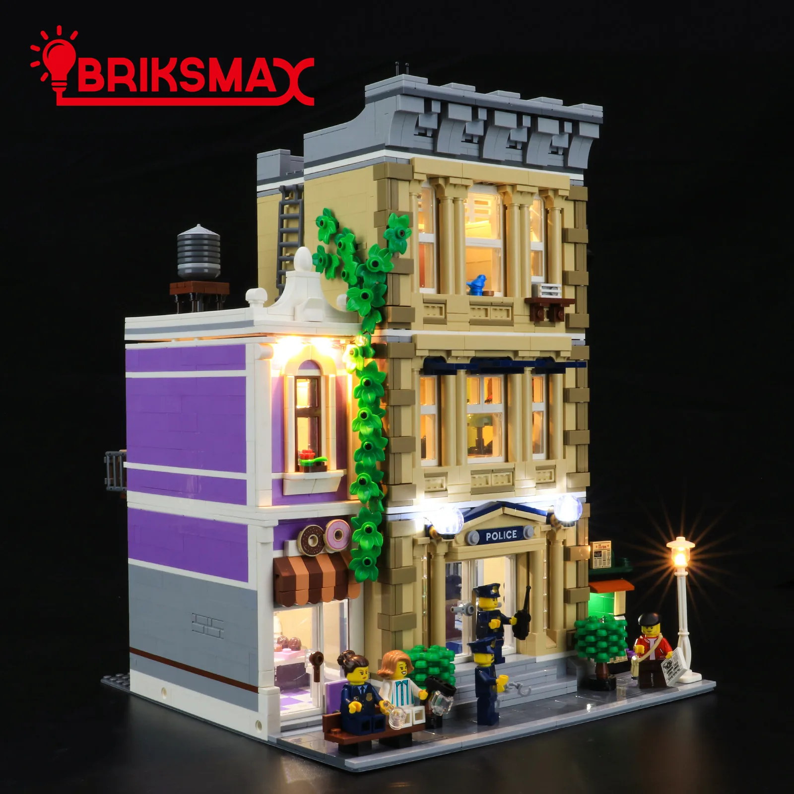 BriksMax Led Light Kit For 10278 Police Station， Remote Control