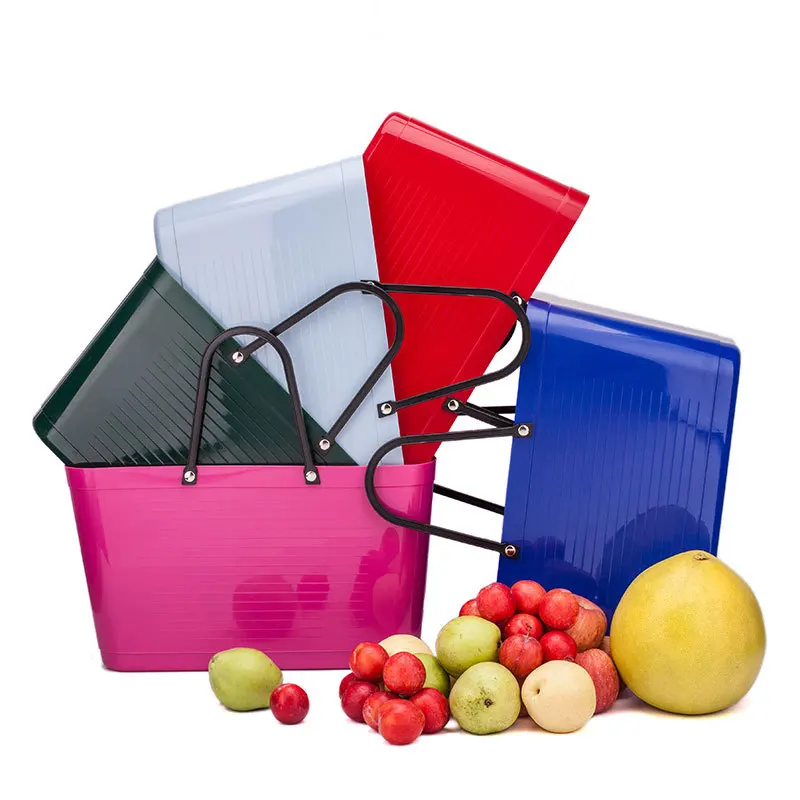 

Huiyuan 2019 New Style Solid Color Western Style Gel Bag Large Size Trend Women's Shopping PVC Hand Basket Bag