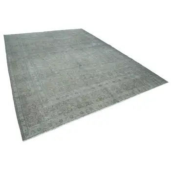 

265x356 Cm Grey Handmade Overdyed Large Area Rug-9x12 Ft