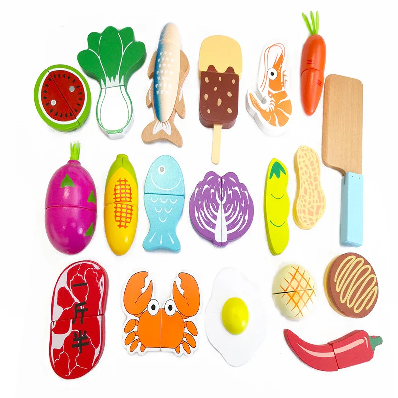 

Children Can Cut Fruit & Vegetable Cutting Baby Play House Set Educational Toy Slicer. 96
