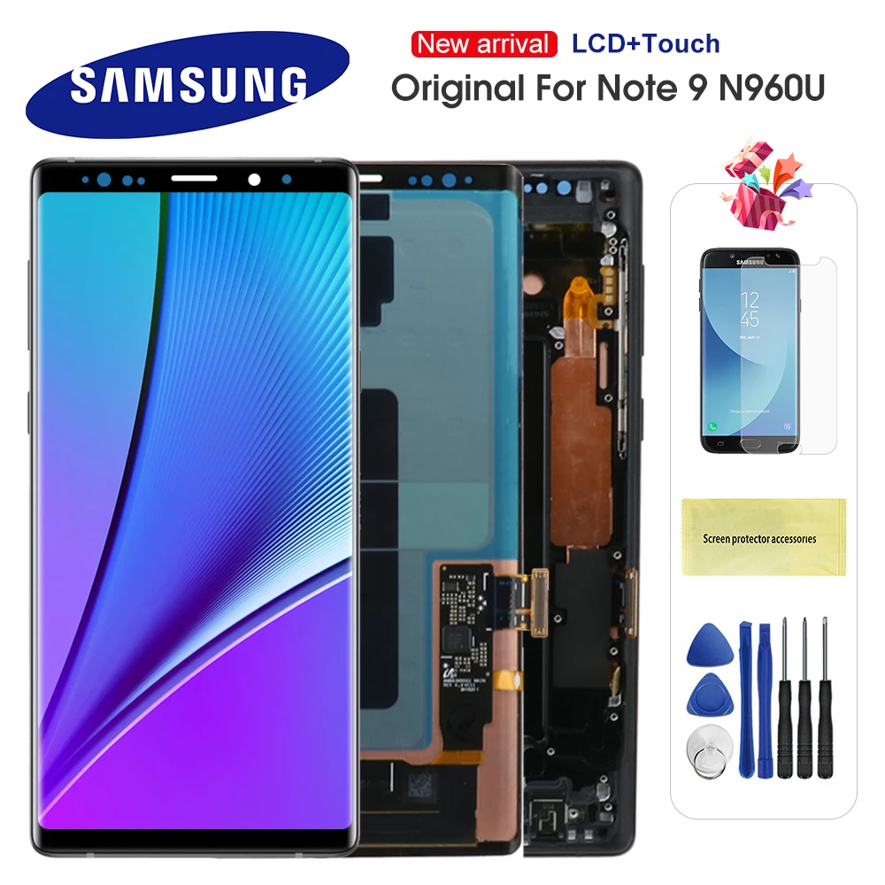 ORIGINAL SUPER AMOLED 6 4 LCD For SAMSUNG GALAXY Note 9 Note9 N960F Display Touch Screen 1