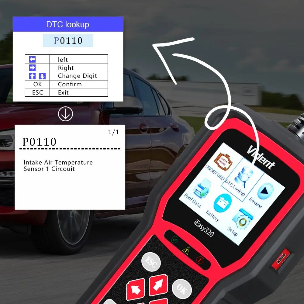VIDENT easy320 OBDII/EOBD+ считыватель кода CAN