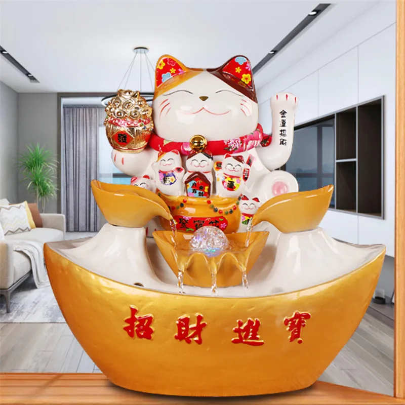Lucky Cat открывающийся подарок водные украшения для фонтана Крытый фэн шуй увлажнитель для водного пейзажа креативный для домашнего свадебного украшения подарок