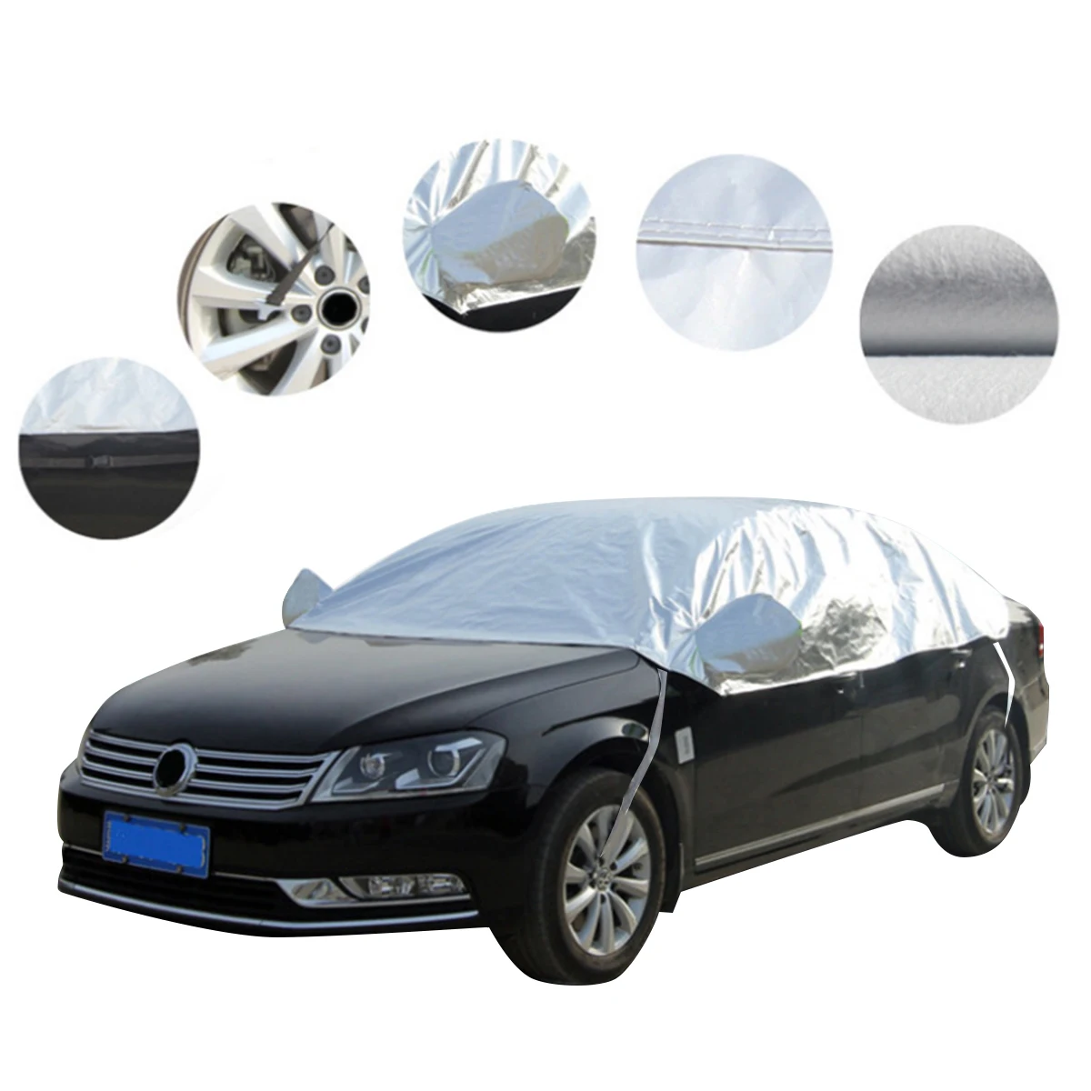 Capa de Carro Tampas de Proteção de Carro com Gancho à Prova de Vento e Ventosa uv à Prova de Poeira Proteção Universal Metade Semi Ventosa e 9 Cheap Capas de carro