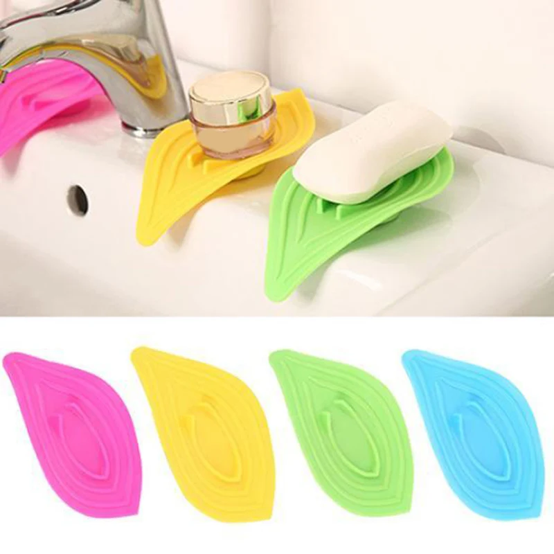 

Holder Simple Antiskid Soap Box Soap Dish Storage Leaf-Shaped Sink Sponge Drain