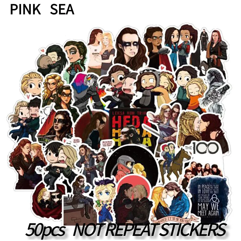 10/30/50Pcs/set Cartoon The Hundred/The 100 Graffiti Stickers For Guitar DIY Bicycle Car Skateboard Snowboard Laptop Luggage | Игрушки и