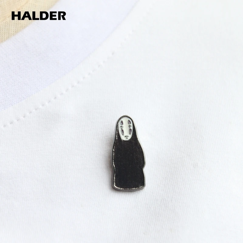 BR0079 аниме halder Унесенные призраками Kaonashi, броши без лица, Мультяшные модные ювелирные изделия, заколки на Хэллоуин, Нагрудный значок, аксессуар, подарок