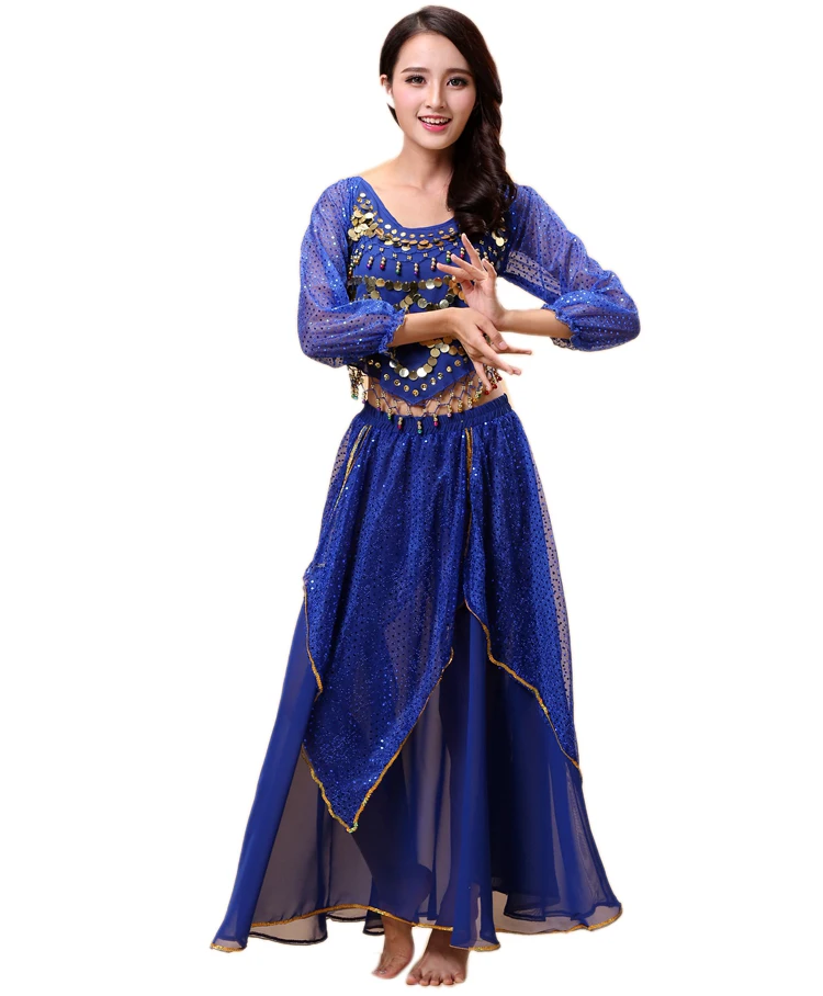 Plus Size Belly Dance Costume Set Indian Egypt Bollywood Dancing Dress Bellydance Stage Performance Clothing Practice Dancewear