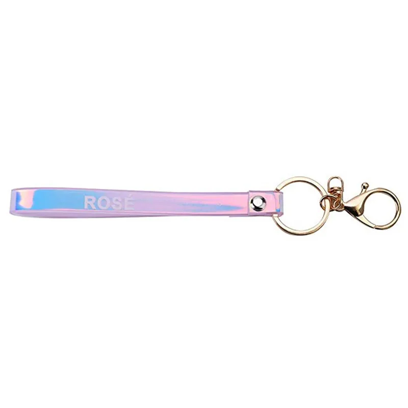 KPOP GOT7 TWICE IZONE BLACKPIN Дженни эксо SEVENTEEN want ONE Bangtan мальчики лазер брелок с именем Подвеска со шнурком JUNG KOOK - Цвет: ROSE