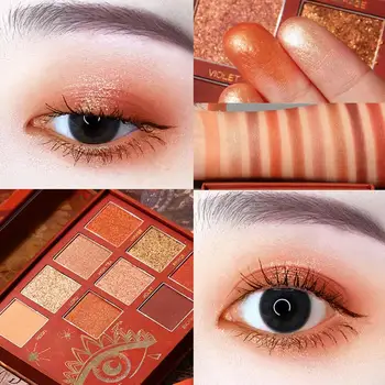 

9-color Matte Shimmer Eyeshadow Palette Waterproof Smudge-proof 24Hours Not Fade Anti-drying Colorfast Eye Shadow