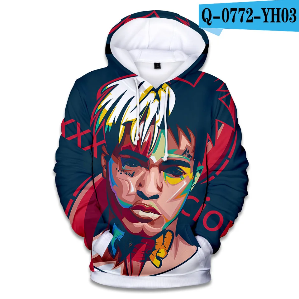 Толстовки с капюшоном Rapper BAD XXXTentacion, популярные мужские пуловеры для мальчиков, уличная Толстовка XXXTentacion, верхняя одежда в стиле хип-хоп, большие размеры