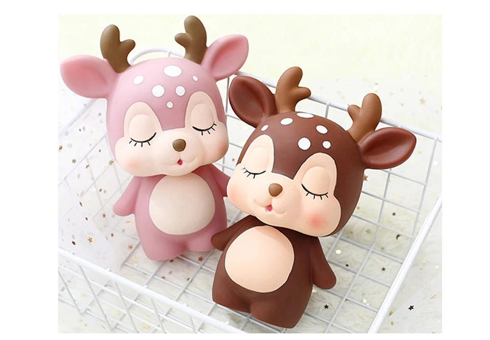 Мультяшная смола в форме оленя Копилка многофункциональная монета копилка спальня настольные фигурки милый новогодний декоративный подарок