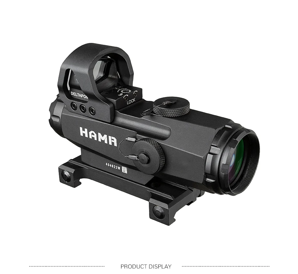 Escopos Tactical Hamr Rifle Scope Lente Ponto Vermelho Pp1-0403 Mark 4 Alta Precisão Multi-range Riflescope Caça 4x24 9 4x24 escopos tactical hamr rifle scope lente