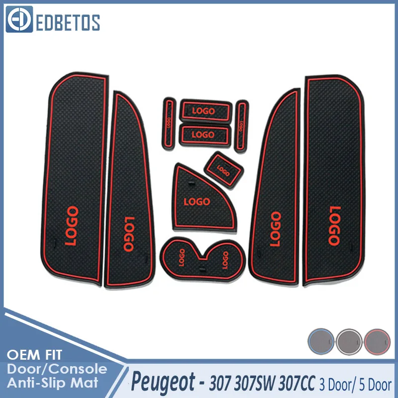 Противоскользящий коврик для peugeot 307 307SW 307CC хэтчбек седан 2001-2011 SW аксессуары для CC ворота Слот Coaster анти-грязный дверной паз