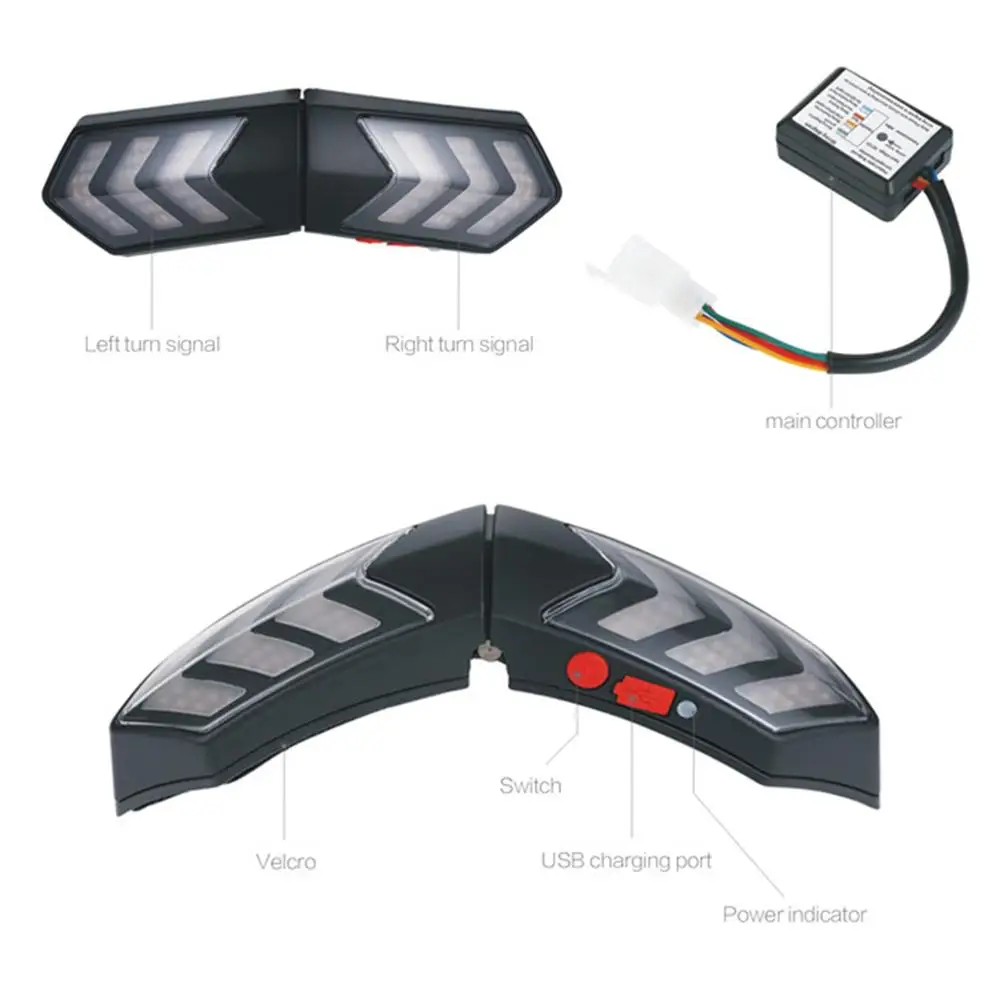 12V Wireless Motorcycle Helmet LED 